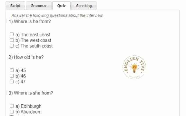 leaing english exercises