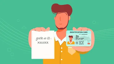 Identification document self holding