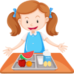 Have lunch daily routines vocabulary