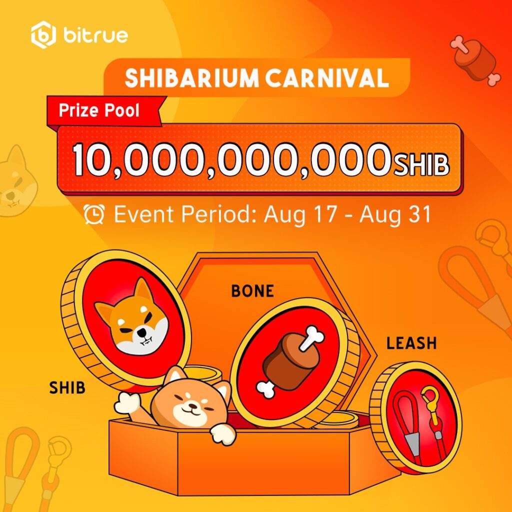 Bitrue Giveaway -Share Over 10 Billion Shiba Inu Tokens on Deposit $100