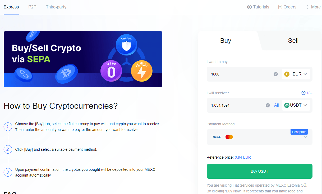 PUSH (Peer-to-Peer Trading) Mexc review