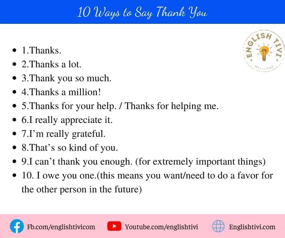 10 Ways to Say Thank You