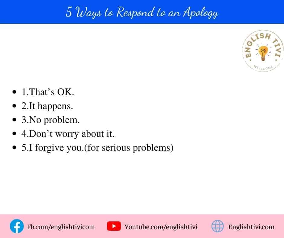 5 Ways to Respond to an Apology