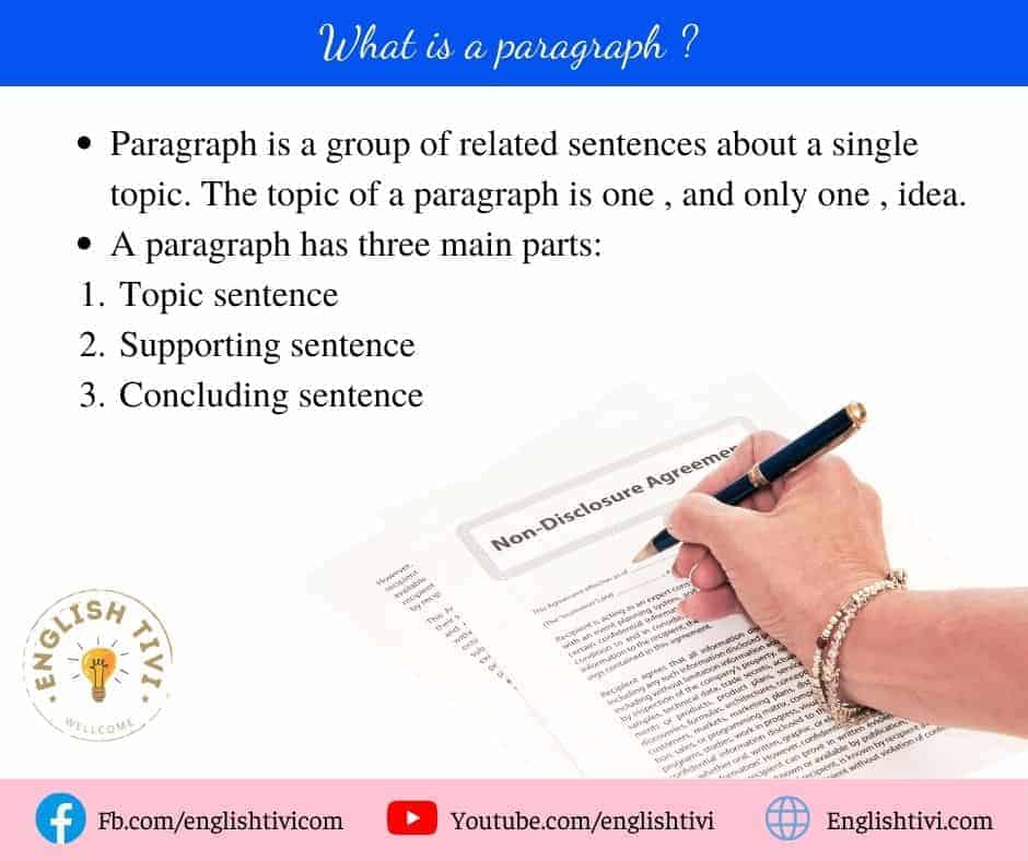 What is a Paragraph? Writing a Paragraph Examples - Englishtivi