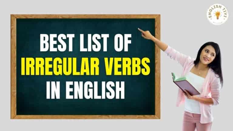 The 360 Best List of Irregular Verbs in English - Englishtivi
