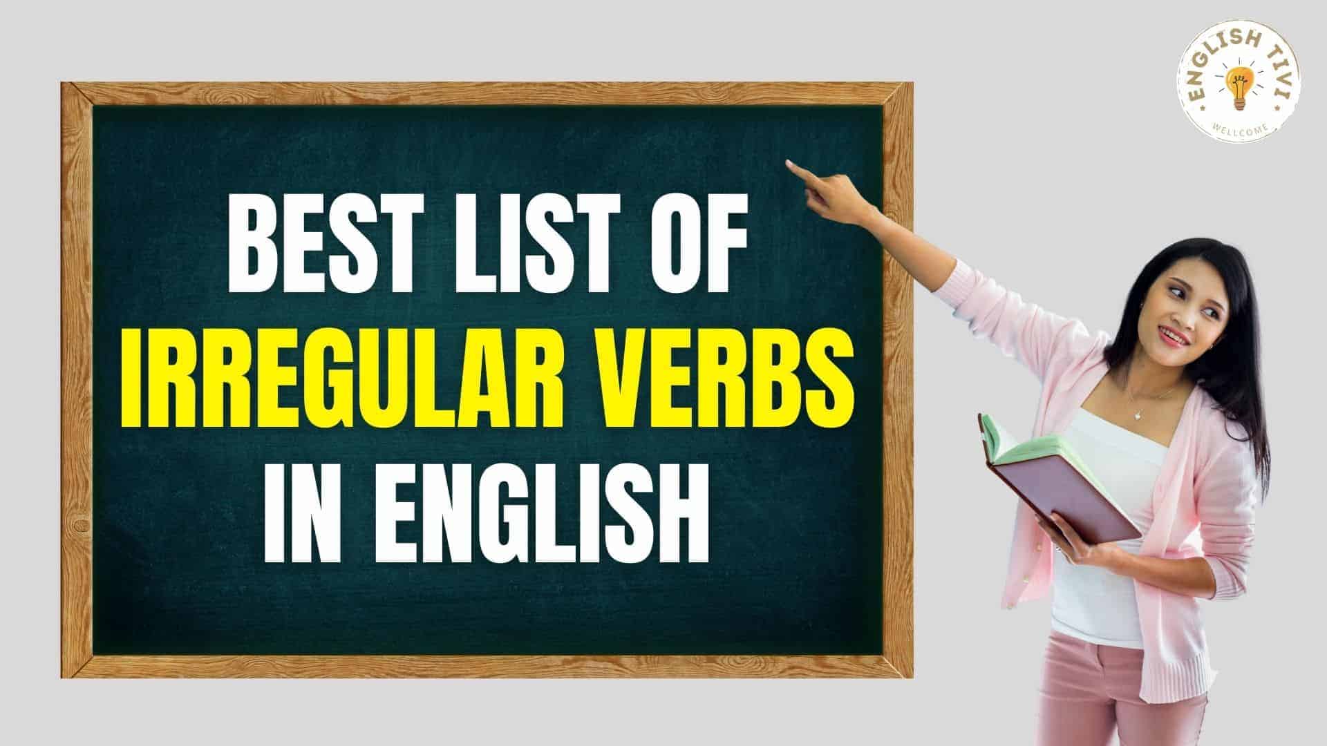 V1 V2 V3 List in English, Irregular Verbs List