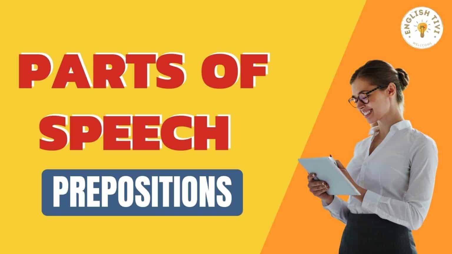 Parts Of Speech Prepositions – English Grammar - Englishtivi