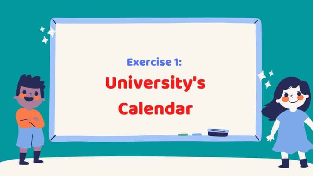Study English with Us: University's Calendar
