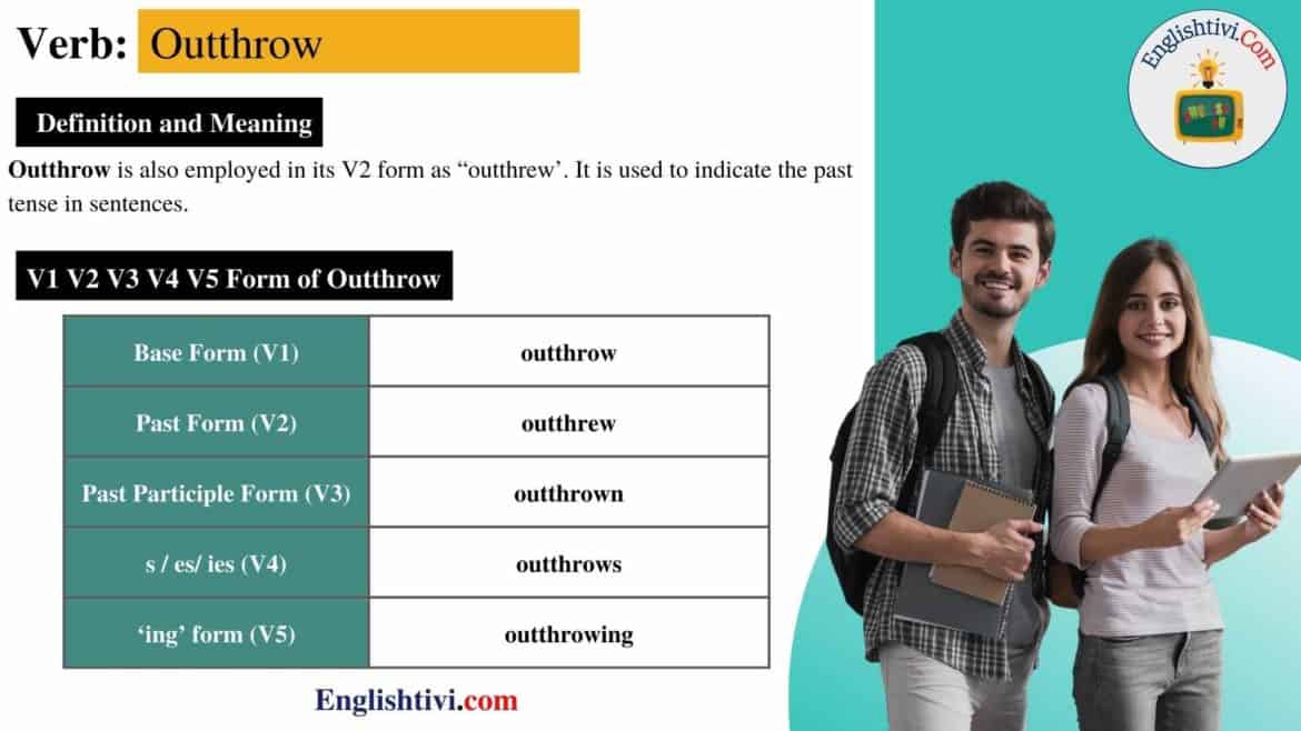 Outthrow V1 V2 V3 V4 V5 Base Form, Past Simple, Past Participle Form of Outthrow