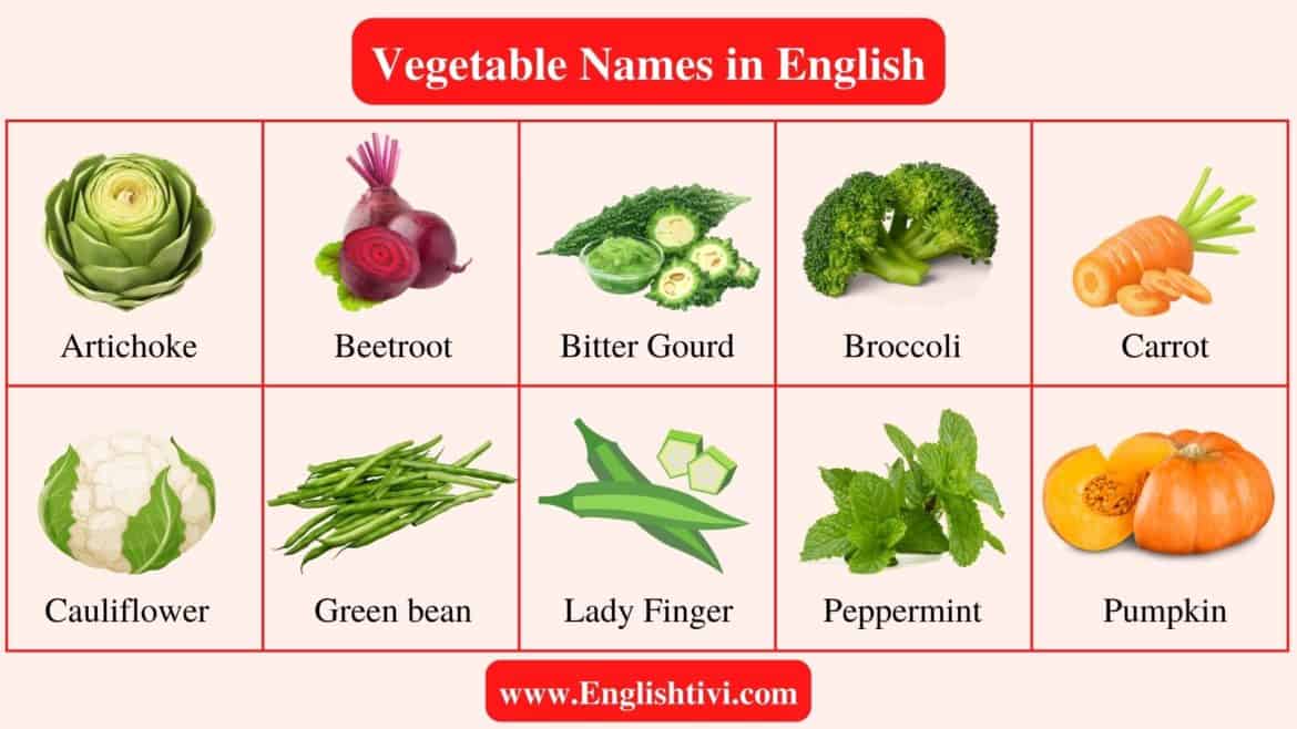 10 Types Of English Vegetables