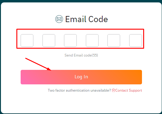 email code login gate io
