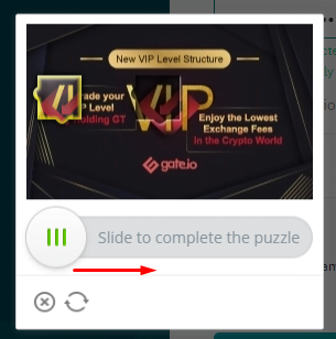 slidee to complete the puzzle sign up gate io