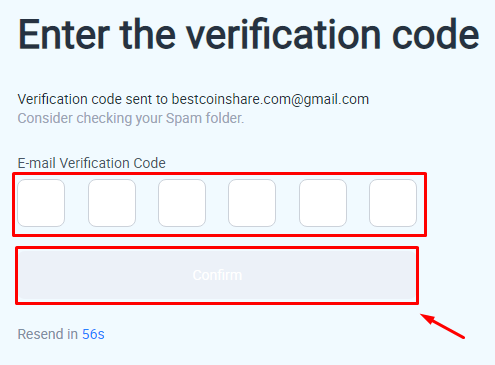 verification code to your email register account huobi