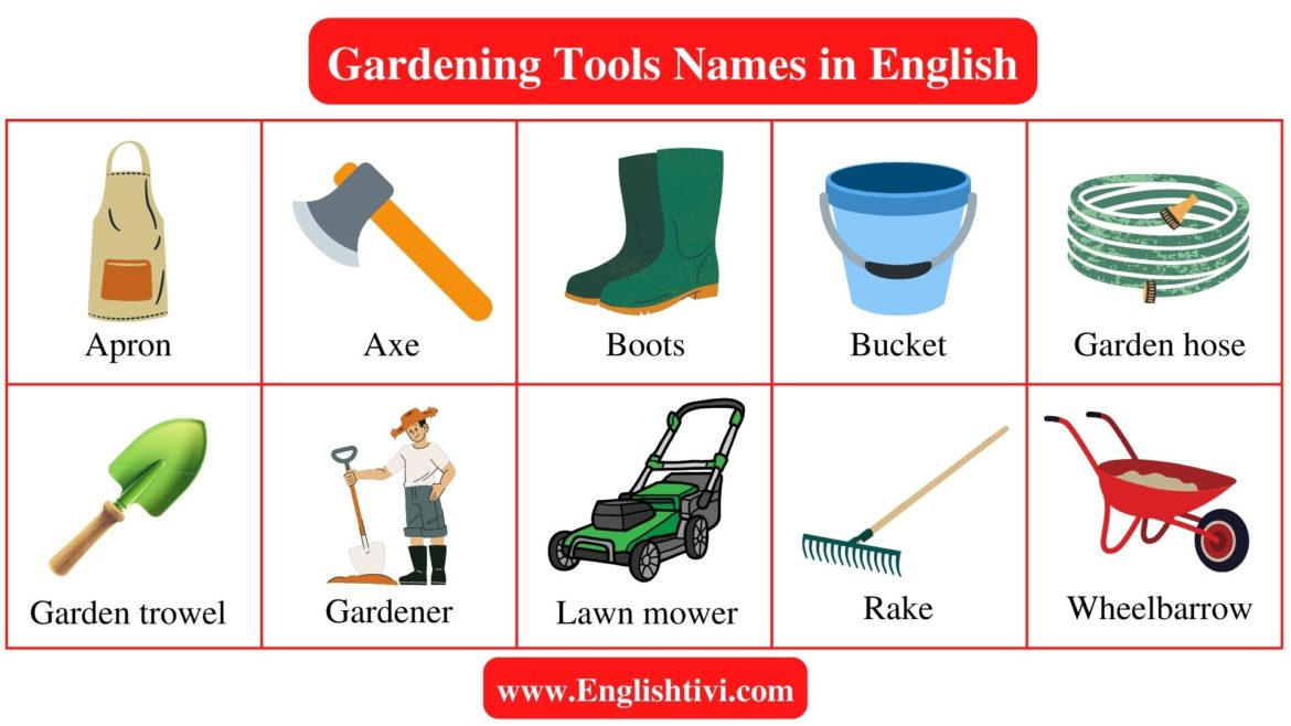 Gardening Tools Names in English with Pictures