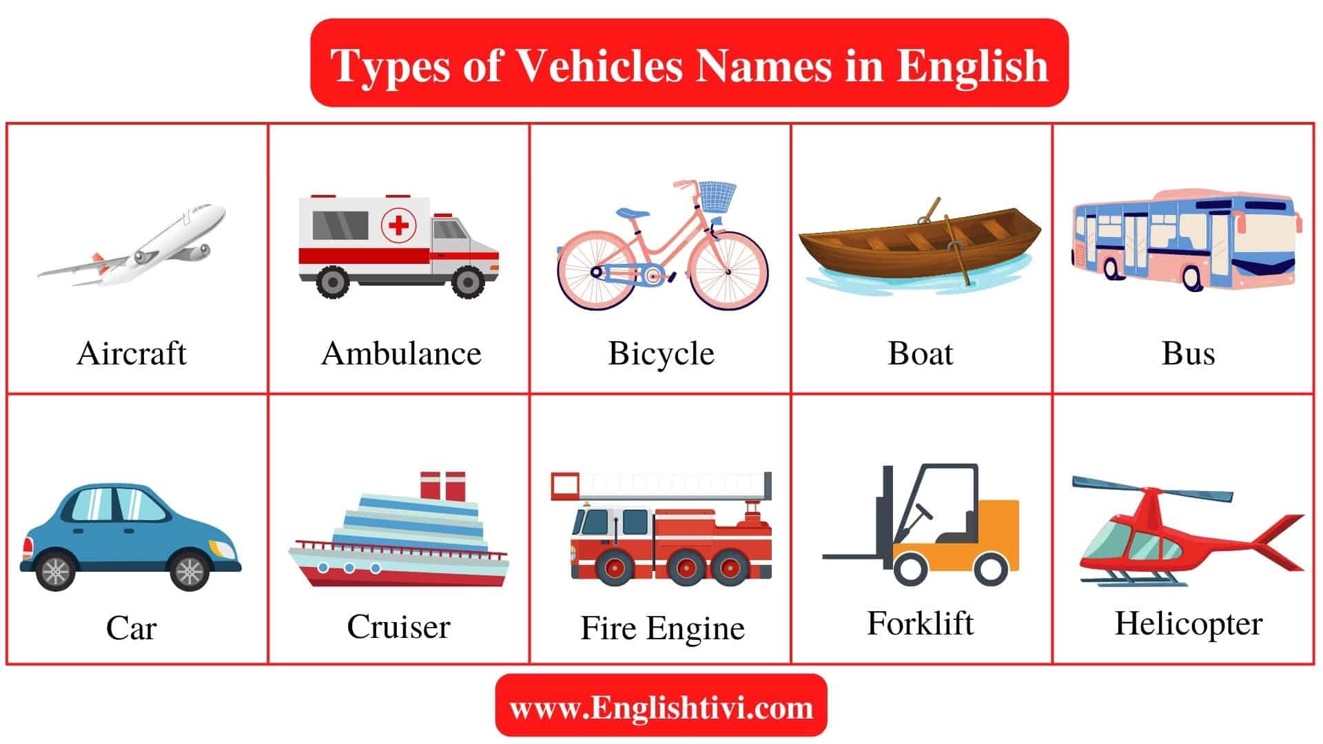 types-of-vehicles-names-in-english