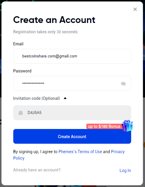 How To Sign Up With A Phemex Invitation Code