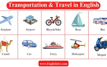Transportation and travel in English With Pictures